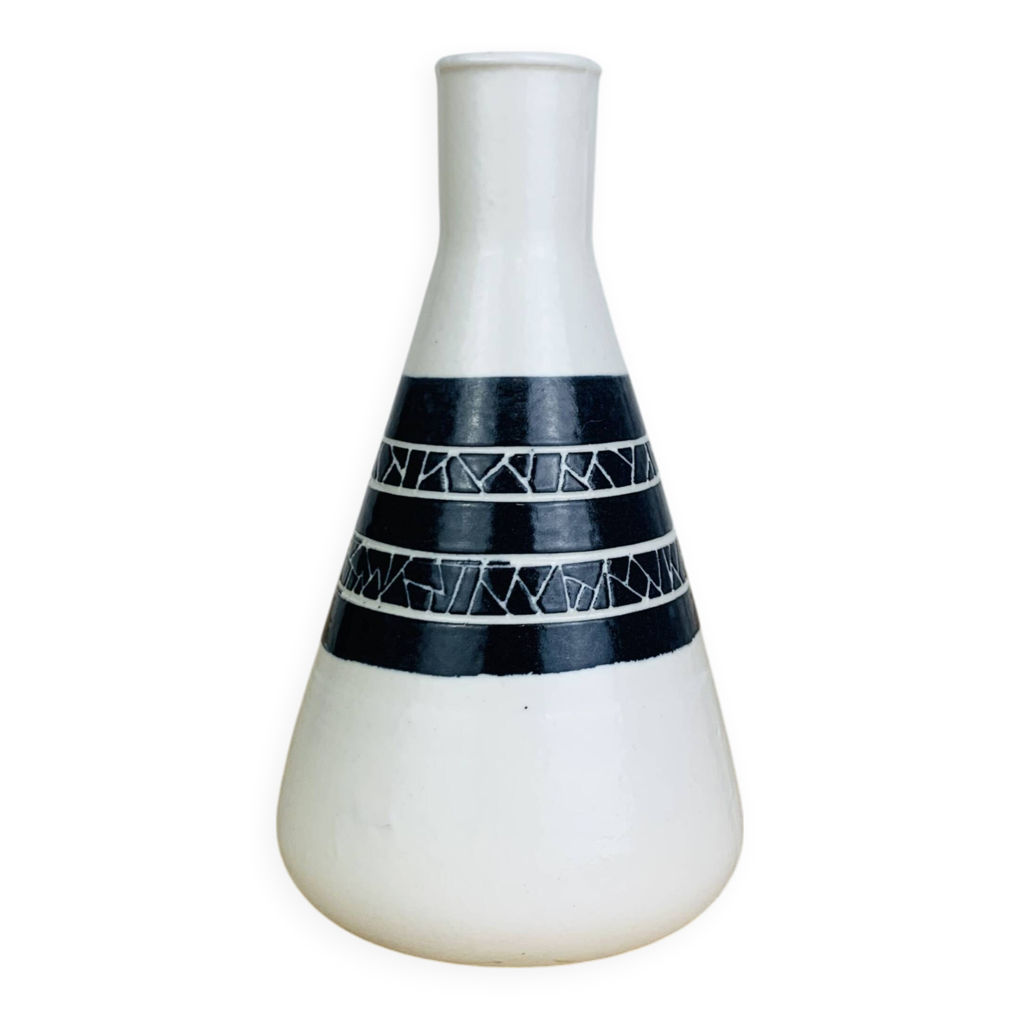 Ceramic vase signed Mat Thoms, 1960s, vintage