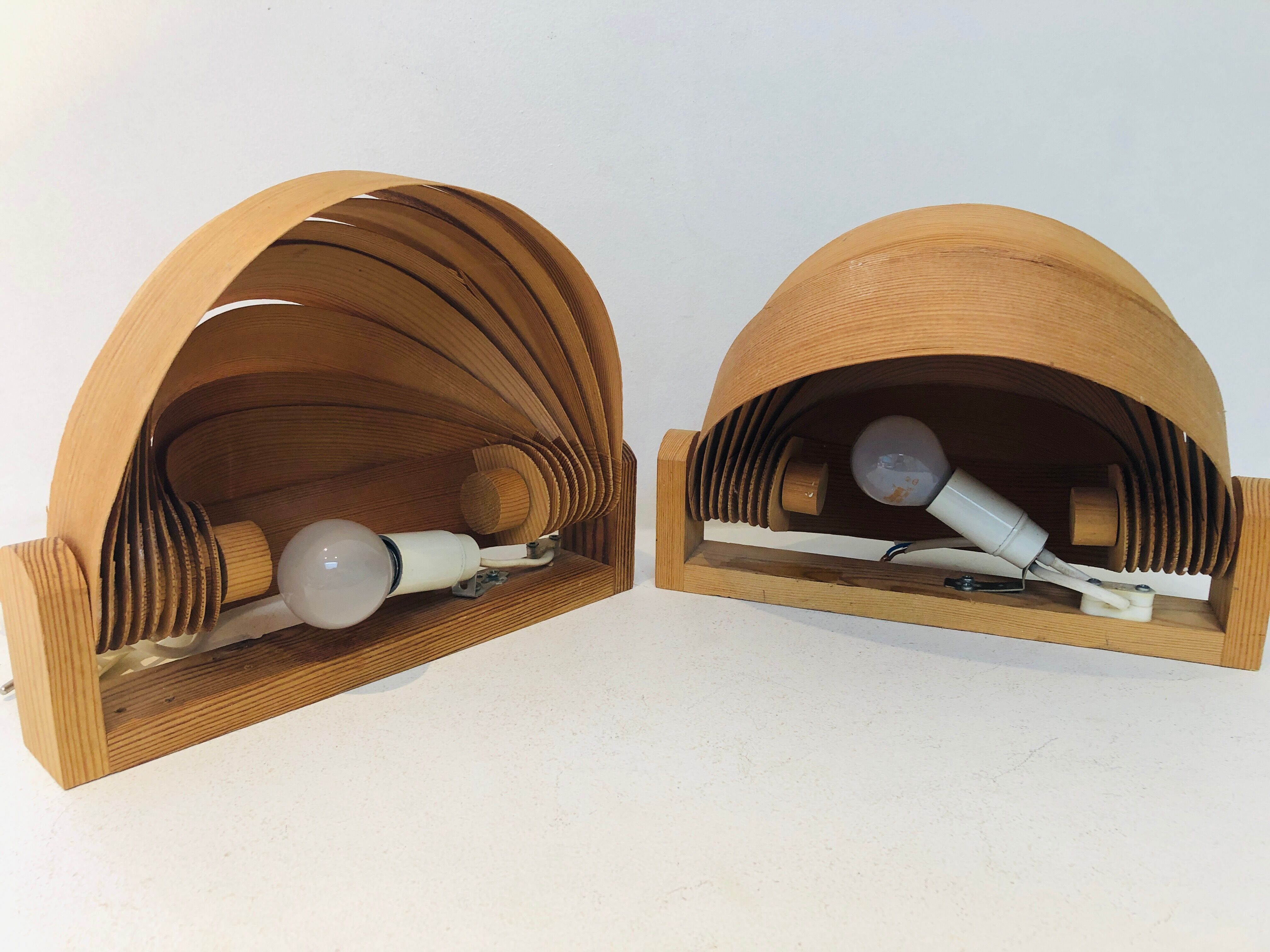 Pair of sconces Scandinavian Hans Agne Jakobsson, 1970