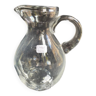 Old crystal pitcher cut