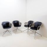 Set of 4 swivel armchairs "Iuta" by Antonio Citterio for B&B Italia