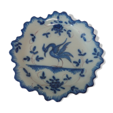 Faience plate of Tolosane Martres with bird decoration