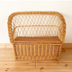 Banquette coffre vintage en osier