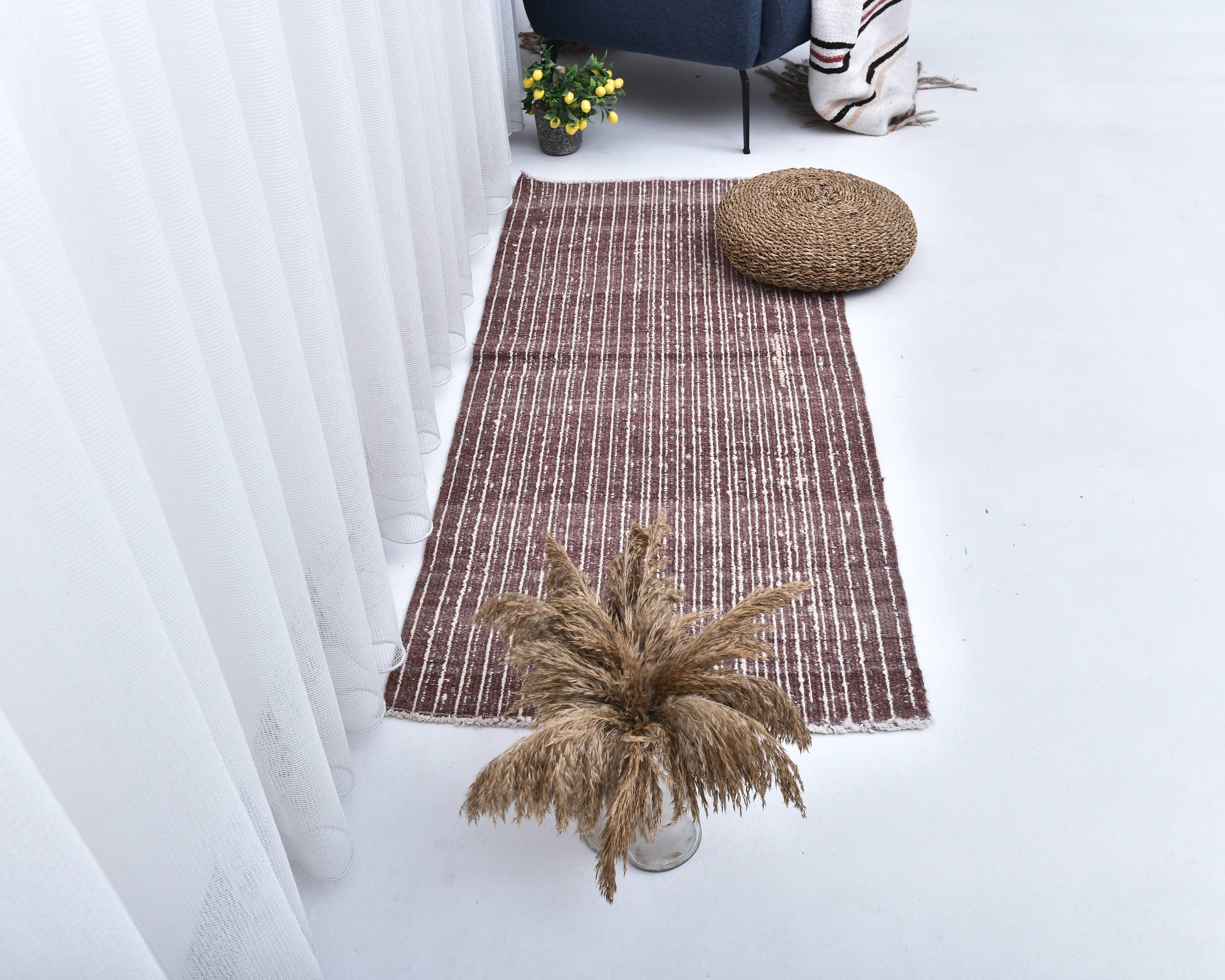 red small kilim carpet  73x163 hand made in Turkey,red carpet for corridor