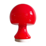 Mushroom desk lamp in red opaline, 70s