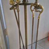 Serviteur de cheminée bronze serres griffes aigle rapace