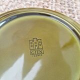 Set of 5 khaki Gien earthenware dessert plates