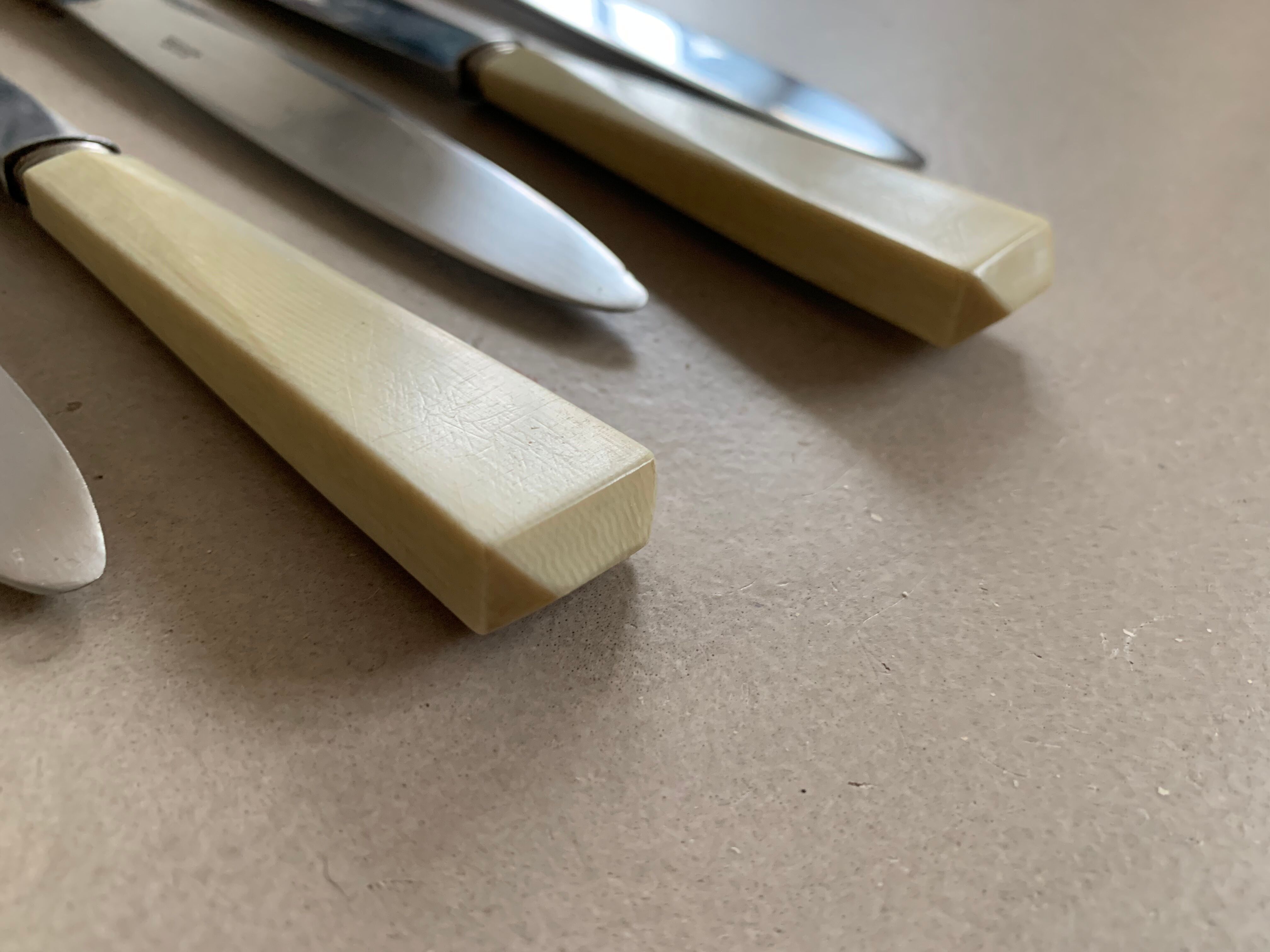 Set of 12 old Nogent knives