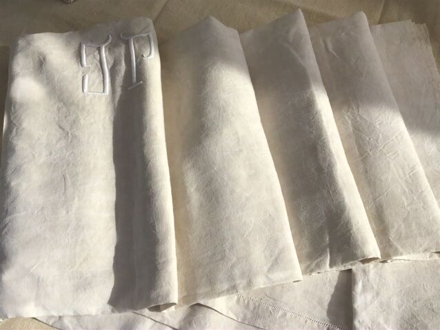 Linen sheet 2 people marked JP