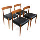 Chaises danoises MK 200 en teck par Arne Hovmand-Olsen pour Mogens Cold