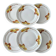 Set of 6 Moulin des Loups plates – French earthenware tableware – mo