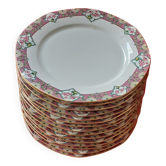 Set of 14 flat plates. Limoges B and C.