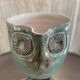 Set 6 vintage ceramic owl mugs