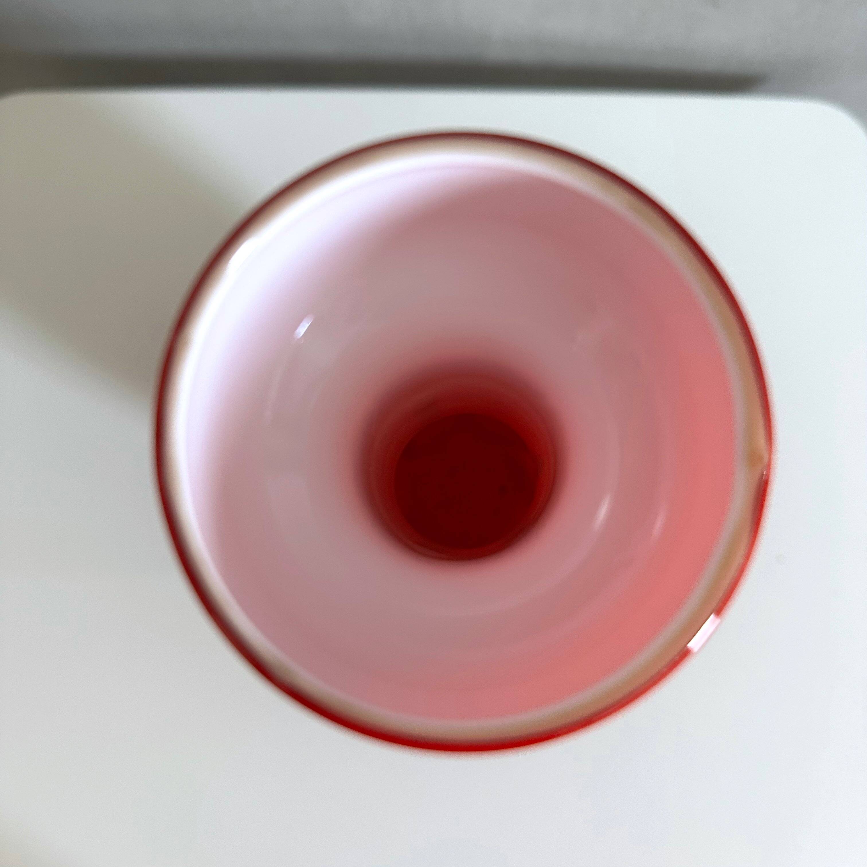 Opaline Florence vase, Pop Art, made in Italy, 1970's