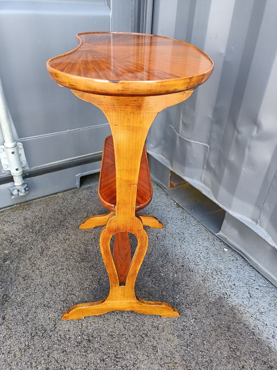 Pair of bedside tables in antique marquetry Louis XVl