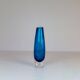 Pair of heavy crystal vases by Orrefors Mid-Century Modern by Sven Palmqvist, light blue.
