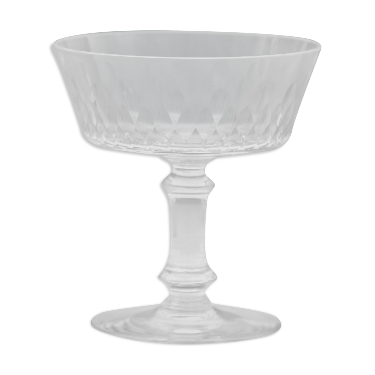 4 Baccarat crystal champagne glasses model Champigny Richelieu