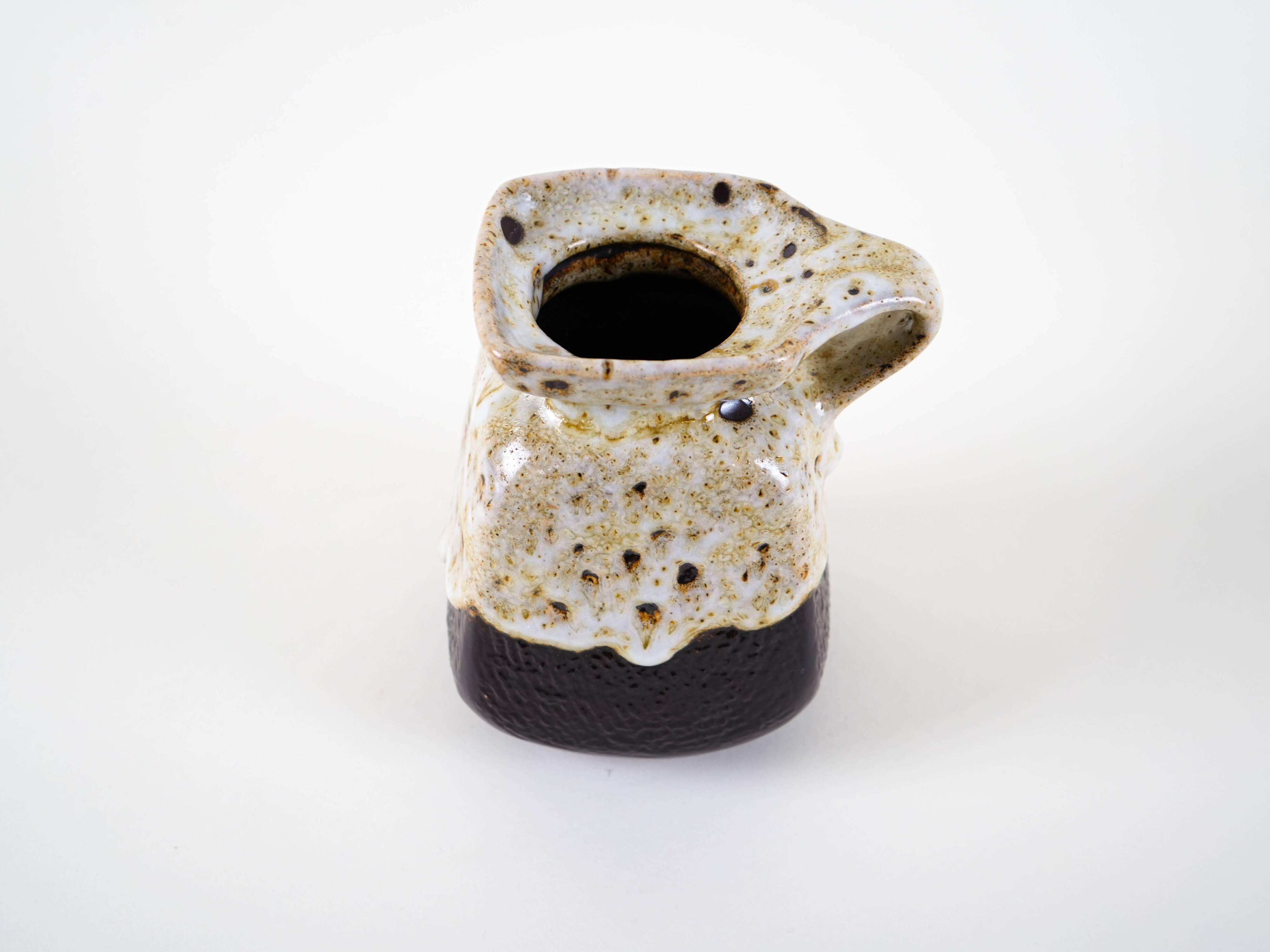 Ceramic vase with a handle, Danish design, 1960s, made in Denmark