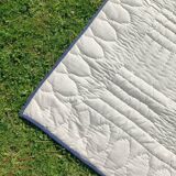 Retro colorful fleece bedspread