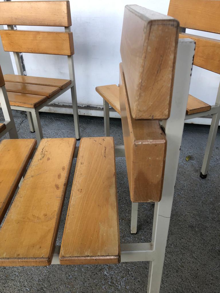 Wooden and iron chair suites from the 70's
