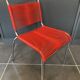 Scoubidou chair or vintage 1960 red chrome spaghetti chair