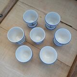 7 antique egg cups