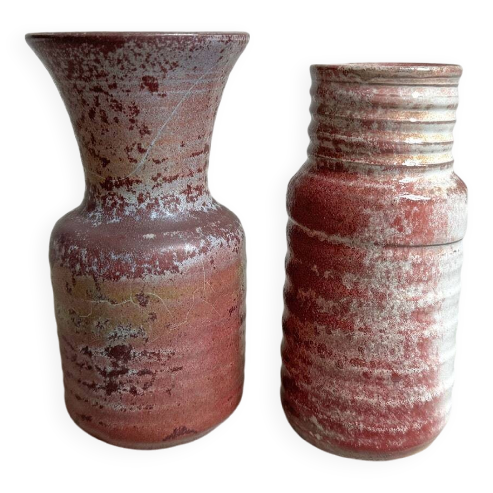 Set of 2 vintage ceramic vases