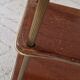 1950s wood and brass wall shelf