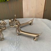 Lot de 6 Porte-couteaux teckel V. Bugatti vintage