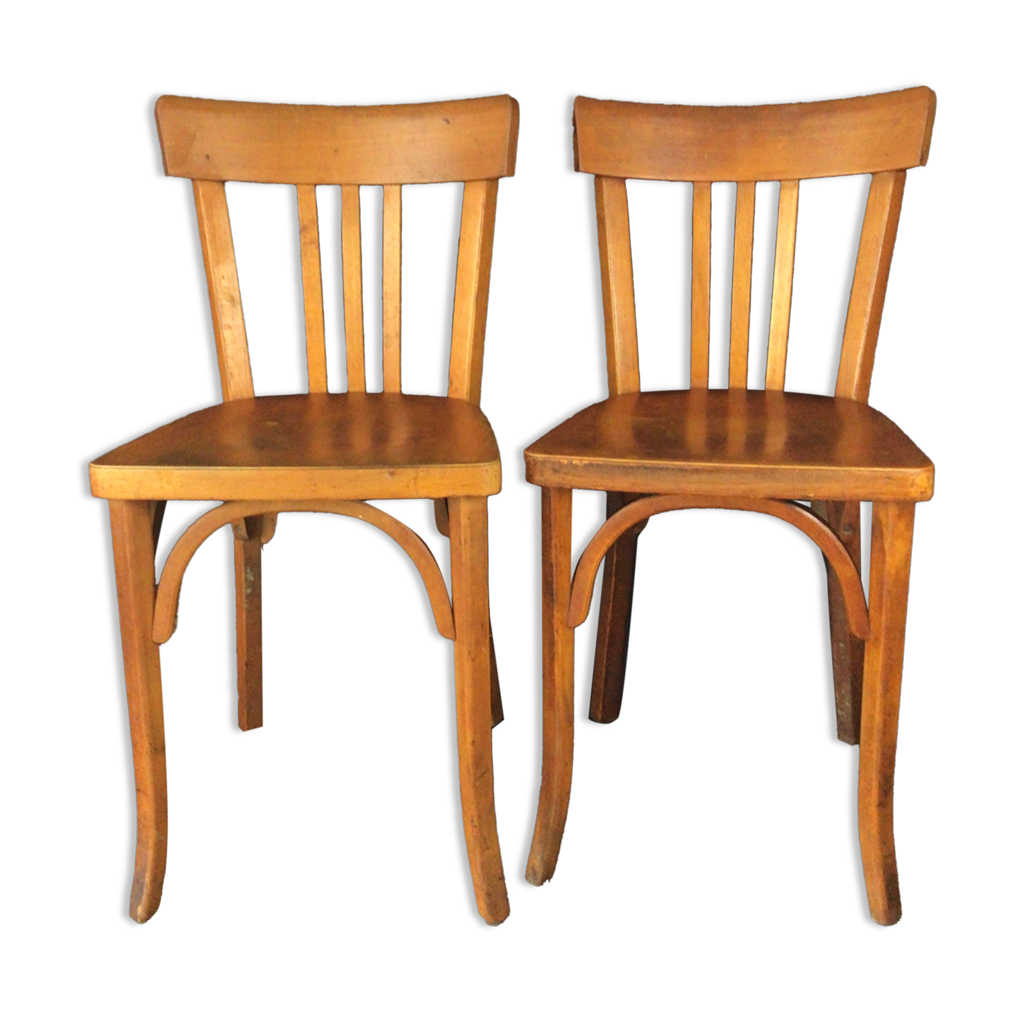 Pair of Baumann bistro chairs