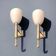 Opaline Glass Chrome Sconces Set of 2