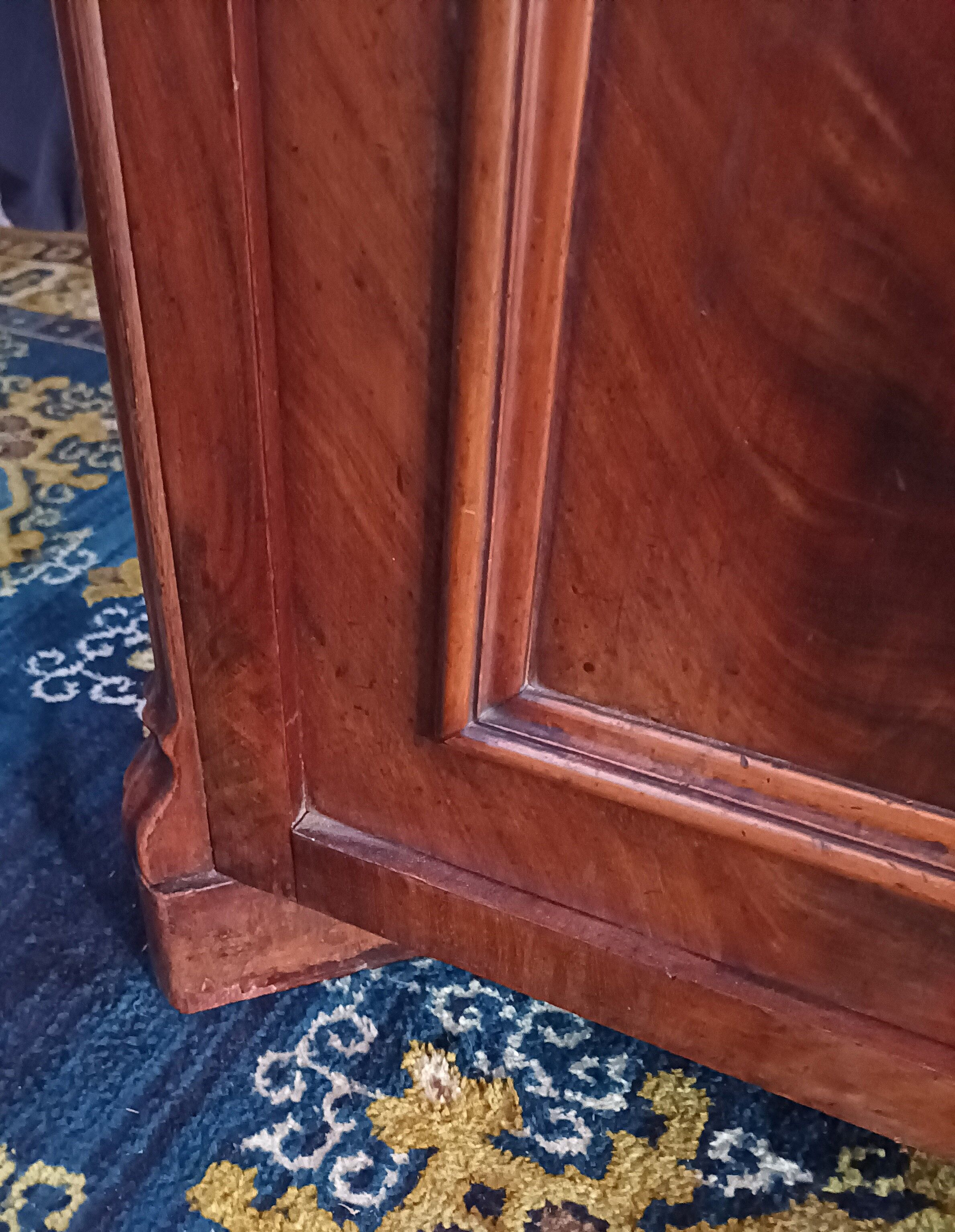 English mahogany shelf sideboard 19th