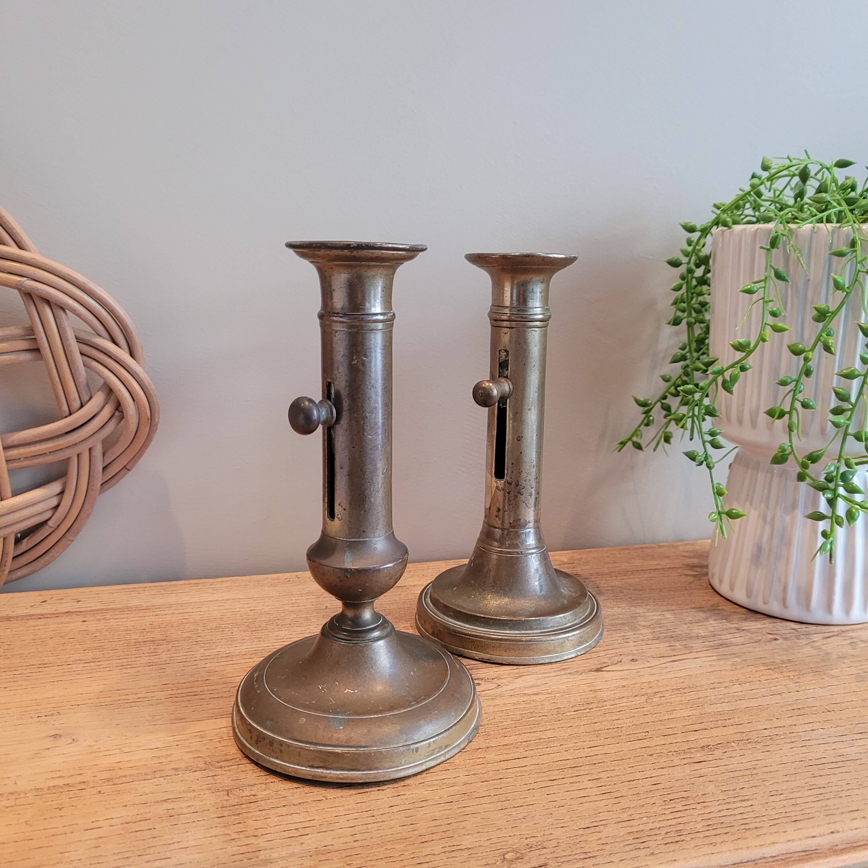 La Redoute x Selency pair of brass candle holders 07