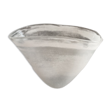 Triangular matte glass vase