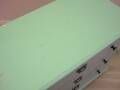 Solid pine chest of drawers painted green, three drawers, Denmark 1950s