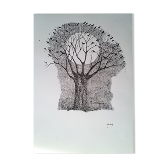 China ink "the leaves"