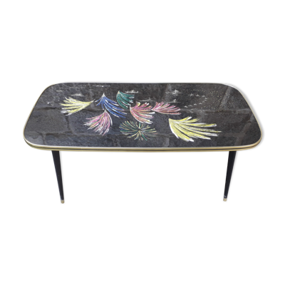 Table basse vintage pieds fuseaux