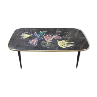 Table basse vintage pieds fuseaux