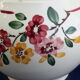 Sugar bowl in earthenware of Sarreguemines flower pattern
