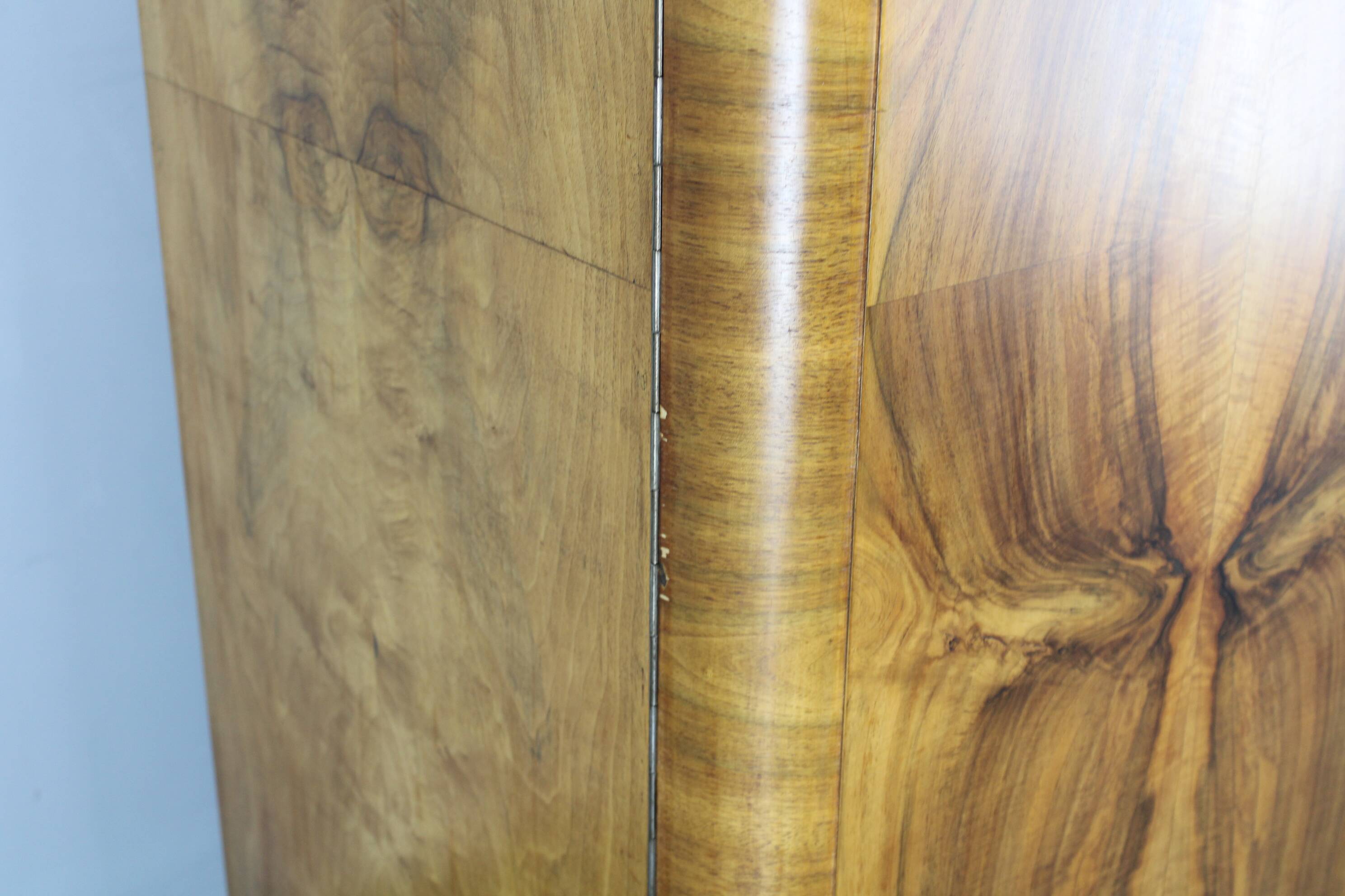 1930s Bauhaus Wardrobe by Vichr & Spol in walnut Finish, Czechoslovakia