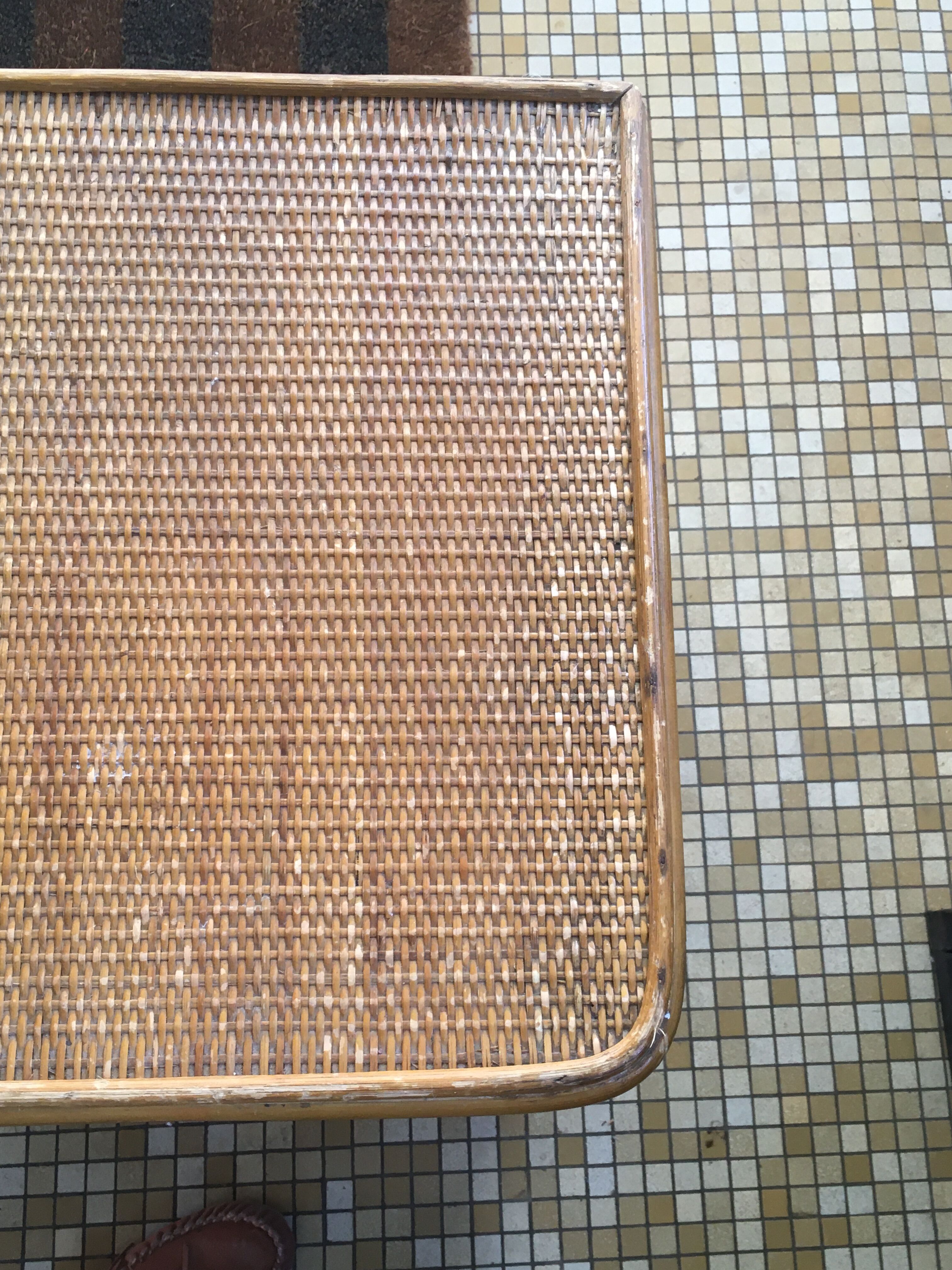 Low rattan furniture