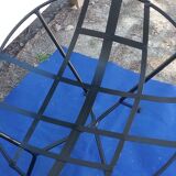 Paire de fauteuils vintage corbeille