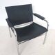 Ensemble de fauteuils klinte par tjord bjorklund pour ikea, chaises vintage design chrome & cuir