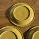 Set of 3 large flat green Italian plates D28.5