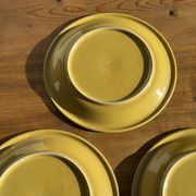 Lot de 3 grandes assiettes vertes plates italiennes D28,5