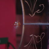 Former venetian oval mirror copper rosé 1950
