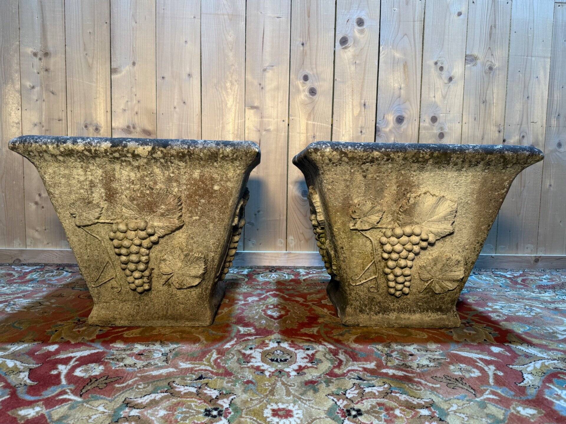Pair of stone planters