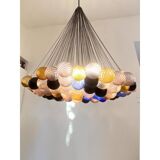 Scenographic Multicolor “Ballotton” Balls Murano Glass Chandelier