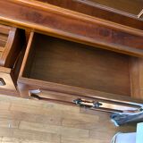 Large glazed bookcase classic English style mahogany