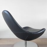 Pair of Tirup Ikea leather armchairs