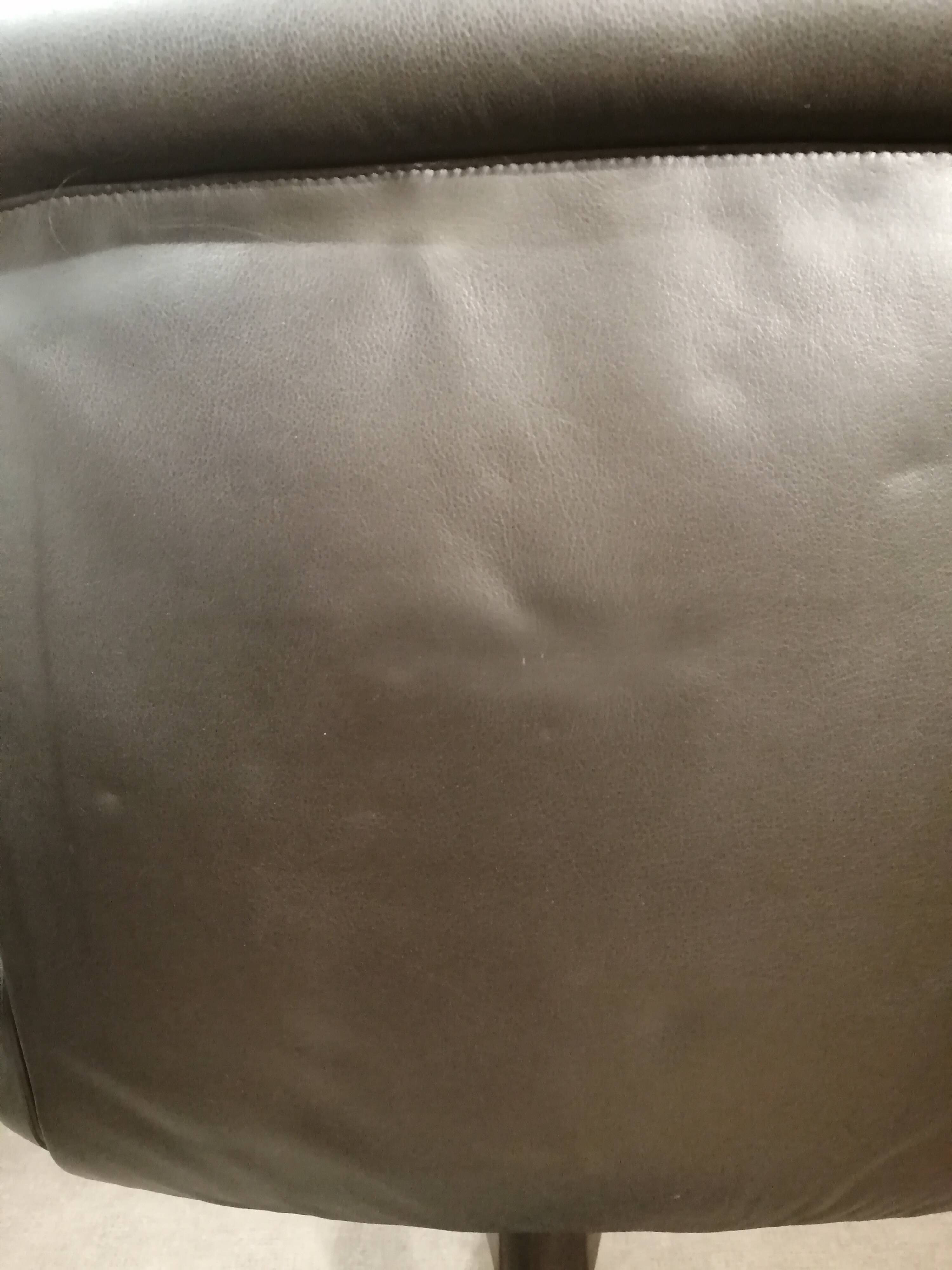 Vintage black leather office chair by Richard Sapper for Knoll 1979